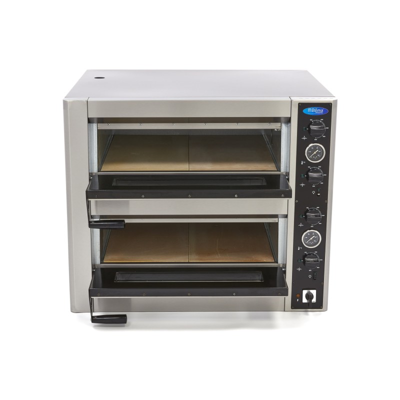 Maxima - Four à pizza - Convient pour 4 pizzas de diam 30 cm - Double étage