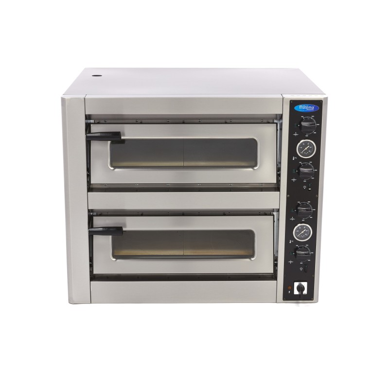 Maxima - Four à pizza - Convient pour 4 pizzas de diam 30 cm - Double étage