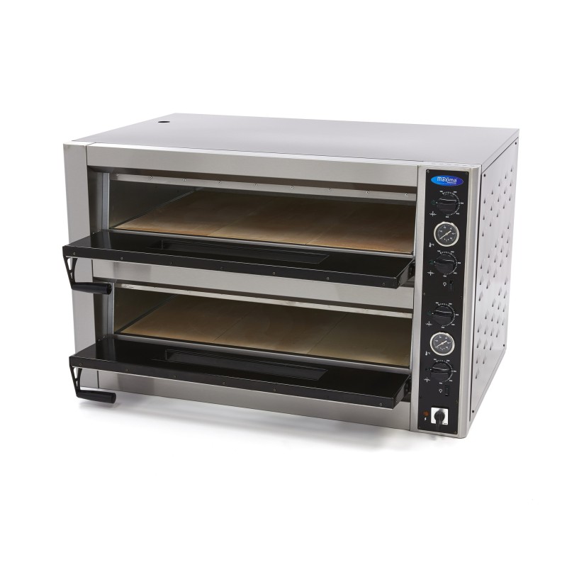Maxima - Four à pizza - Convient pour 12 pizzas de diam 30 cm - Double étage