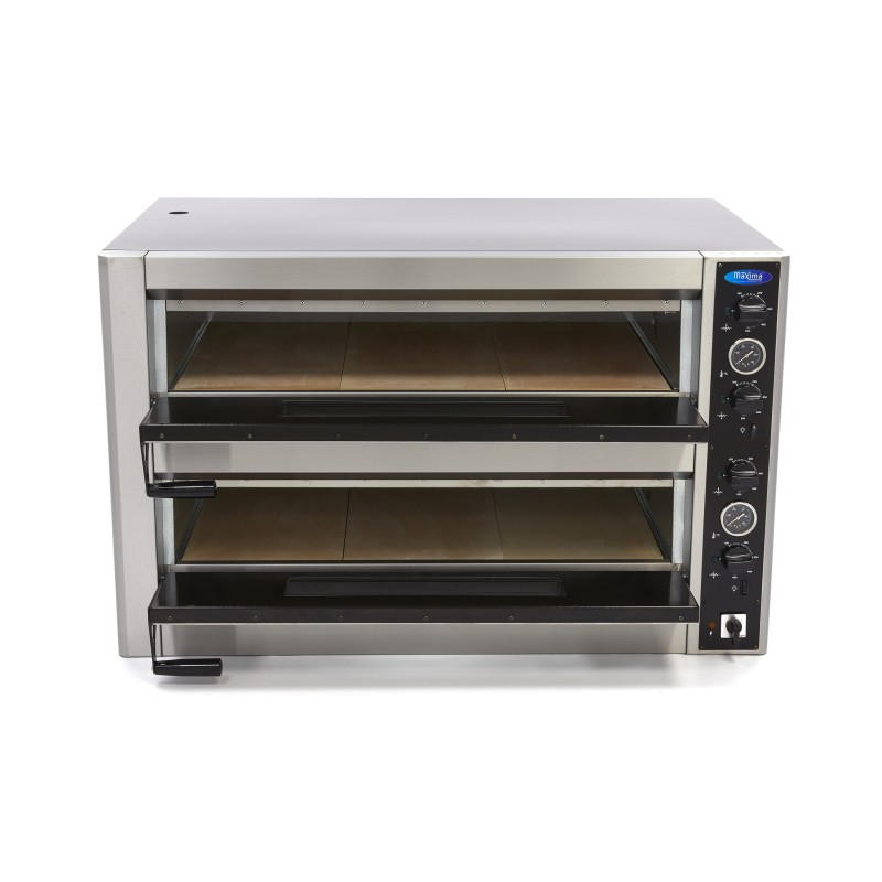 Maxima - Four à pizza - Convient pour 12 pizzas de diam 30 cm - Double étage