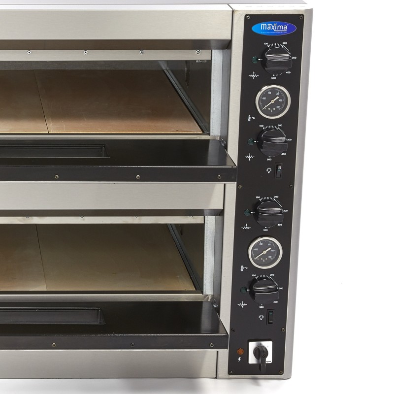 Maxima - Four à pizza - Convient pour 12 pizzas de diam 30 cm - Double étage