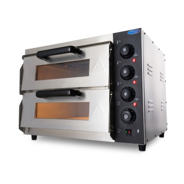 Maxima - Four à pizza - Convient pour 2 pizzas de diam 40 cm - Double étage