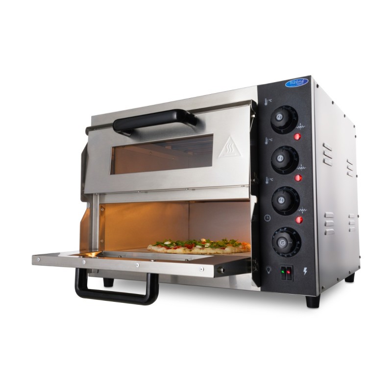 Maxima - Four à pizza - Convient pour 2 pizzas de diam 40 cm - Double étage