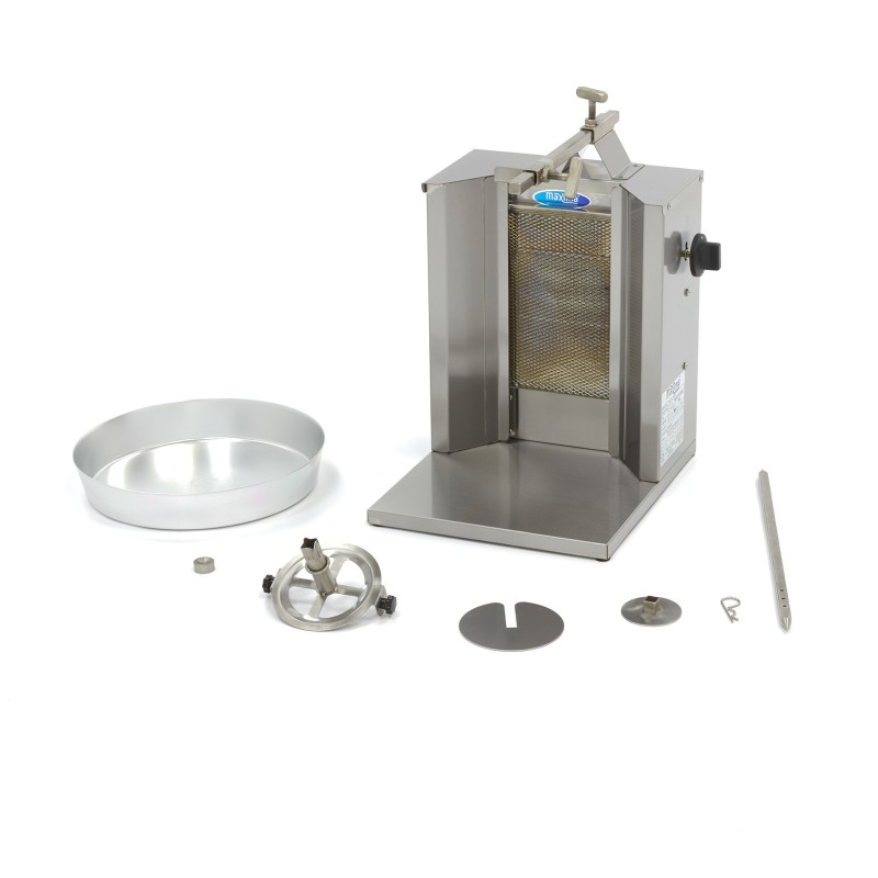 Maxima - Grill à Kebab - 1 brûleur - Capacité de 10kg de viande - Gaz
