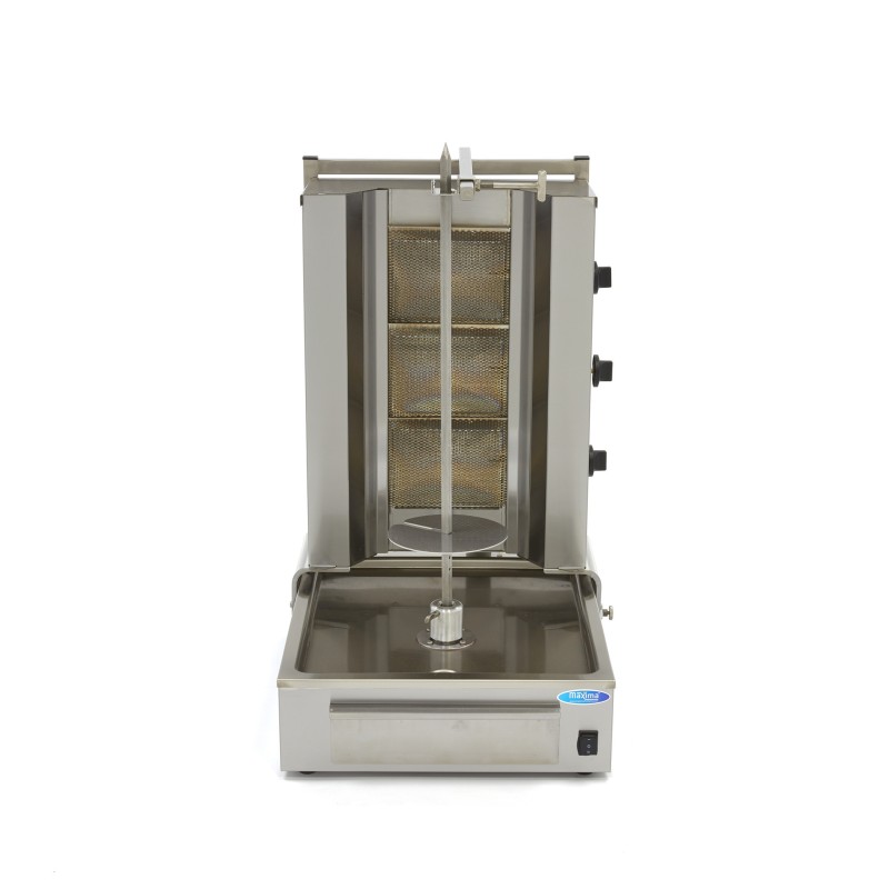Maxima - Grill Kebab - 3 brûleurs - 40 kg de viande - Gaz