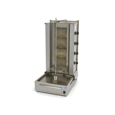 Maxima - Grill à kébab - 4 brûleurs - 70kg de viande - Gaz