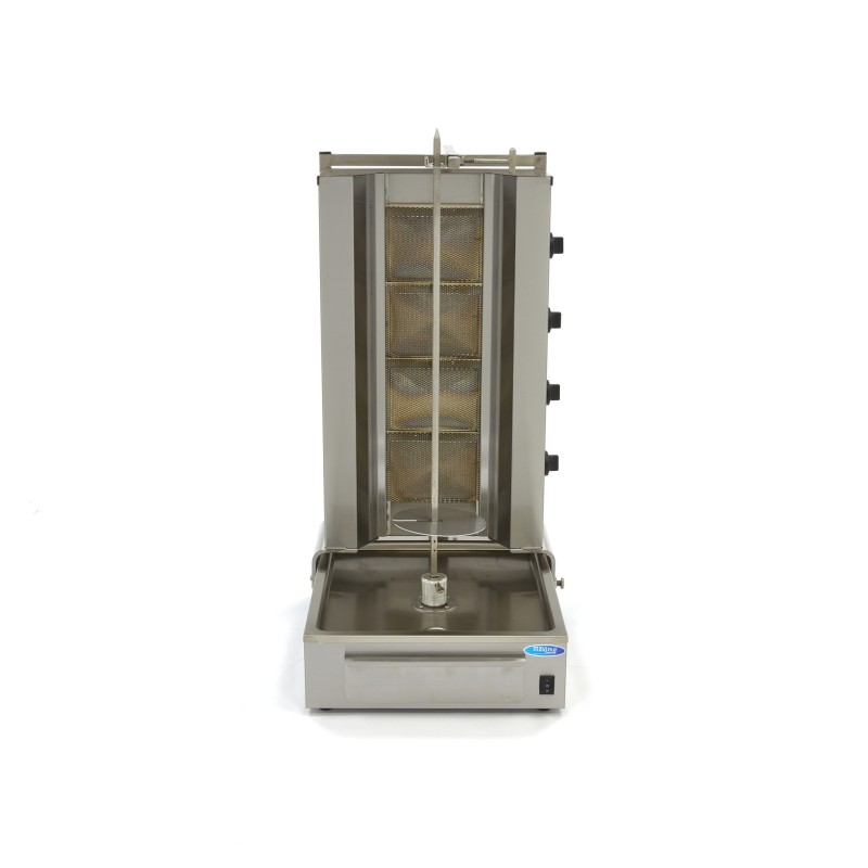 Maxima - Grill à kébab - 4 brûleurs - 70kg de viande - Gaz