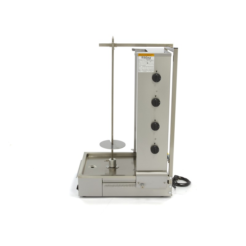 Maxima - Grill à kébab - 4 brûleurs - 70kg de viande - Gaz