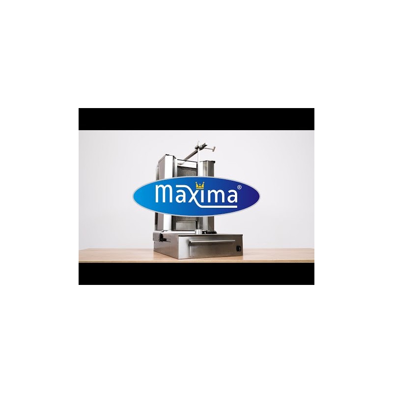 Maxima - Grill à kébab - 4 brûleurs - 70kg de viande - Gaz