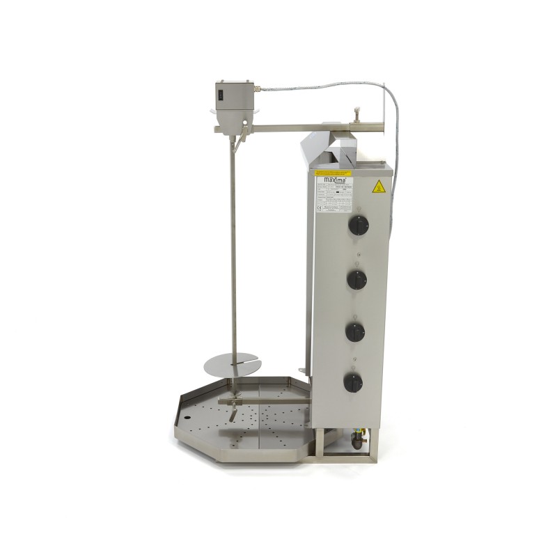 Maxima - Grill Kebab - 4 brûleurs - 50 kg de viande - Gaz