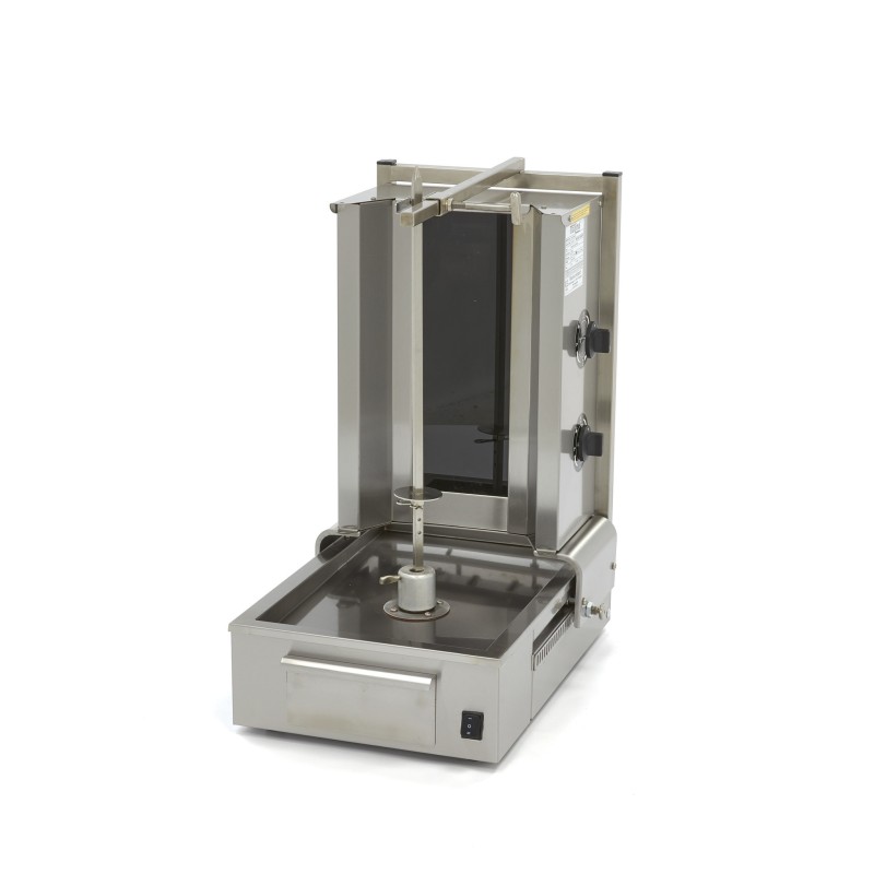 Maxima - Grill à kébab - 2 brûleurs - 20 kg de viande - Électrique