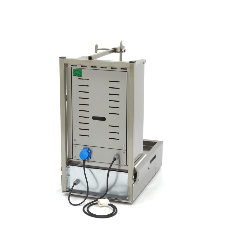 Maxima - Grill à kébab - 2 brûleurs - 20 kg de viande - Électrique