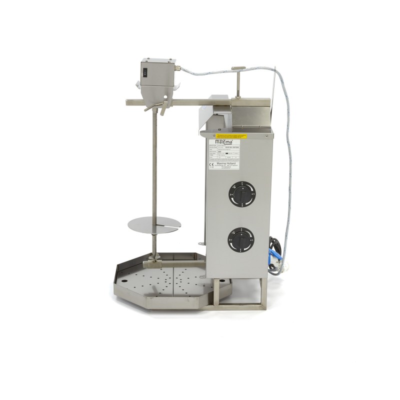 Maxima - Grill à Kebab - 2 brûleurs - 20 kg de viande - Électrique