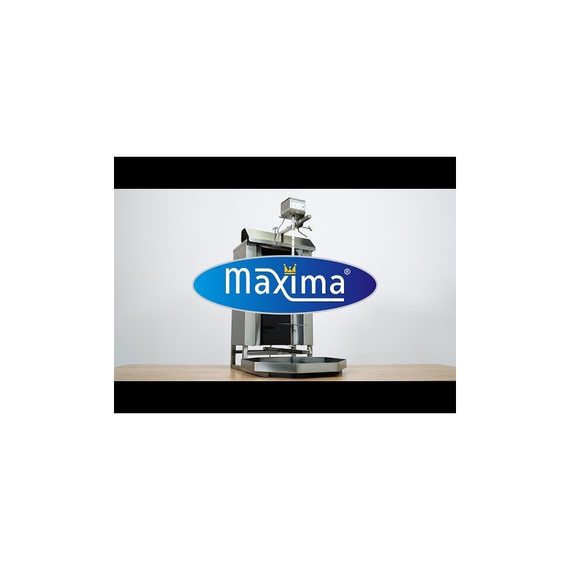 Maxima - Grill à Kebab - 2 brûleurs - 20 kg de viande - Électrique