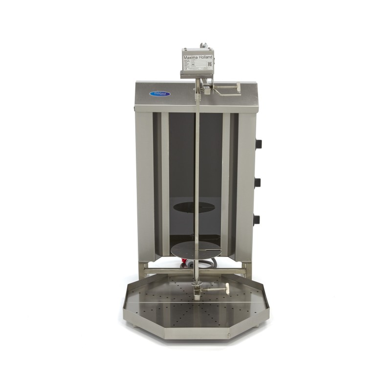 Maxima - Grill à Kebab - 3 brûleurs - 30kg de viande - Électrique