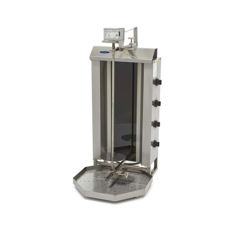Maxima - Grill à kebab - 4 brûleurs - 50 kg de viande - Électrique