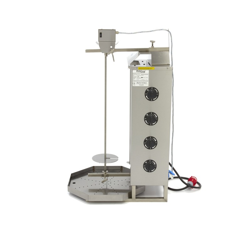 Maxima - Grill à kebab - 4 brûleurs - 50 kg de viande - Électrique