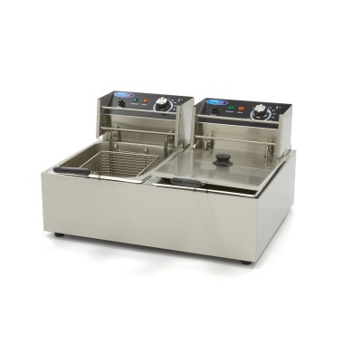 Maxima - Friteuse - 2 x 6L - 2 paniers - jusqu'à 2,4 kg de frites