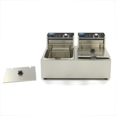Maxima - Friteuse - 2 x 6L - 2 paniers - jusqu'à 2,4 kg de frites