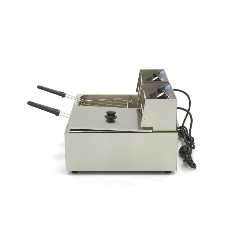 Maxima - Friteuse - 2 x 6L - 2 paniers - jusqu'à 2,4 kg de frites