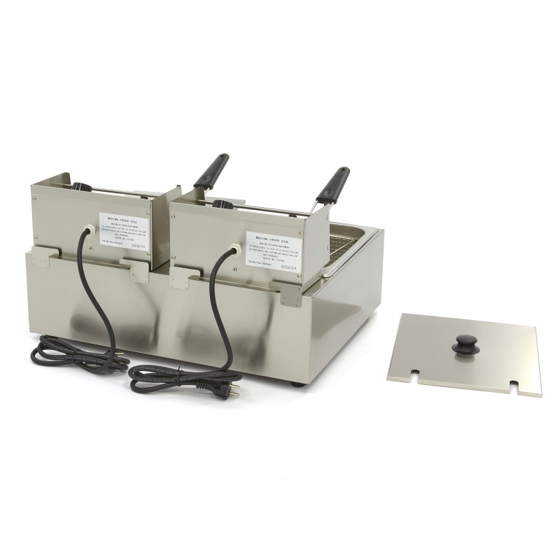 Maxima - Friteuse - 2 x 6L - 2 paniers - jusqu'à 2,4 kg de frites