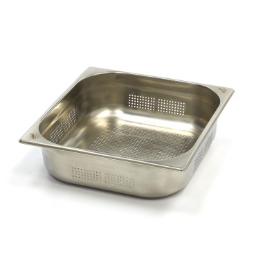 Maxima - Récipient Gastronorm - 2/3 GN - 10cm de Profondeur - Acier Inoxydable - Perforé