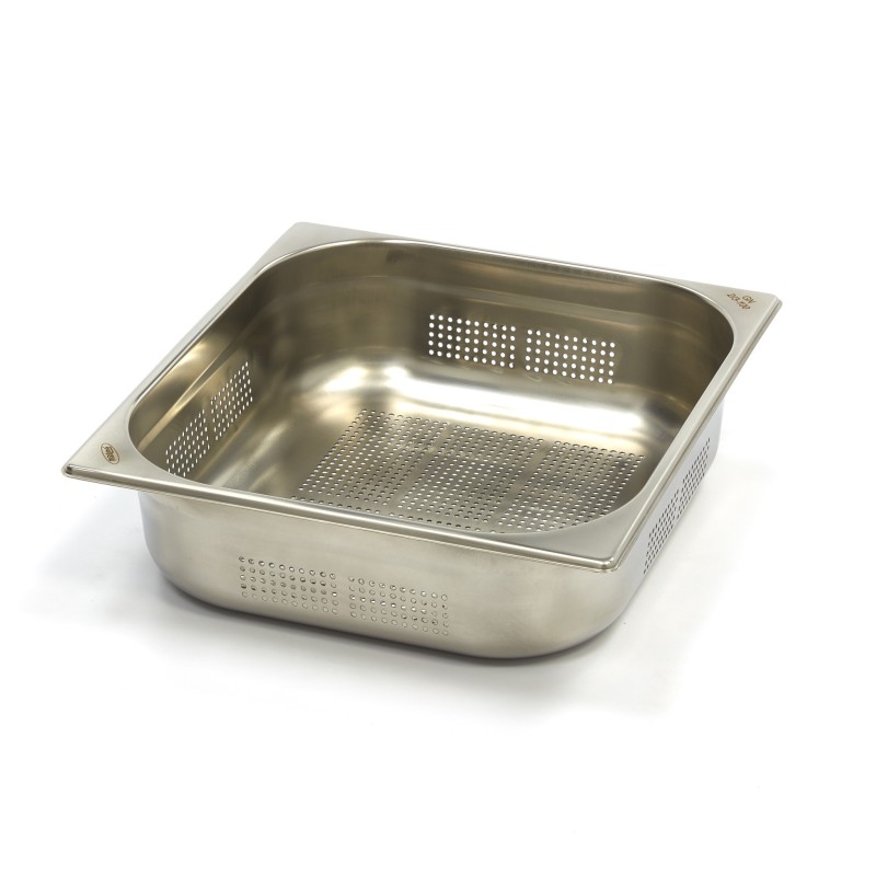 Maxima - Récipient Gastronorm - 2/3 GN - 10cm de Profondeur - Acier Inoxydable - Perforé