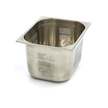 Maxima - Récipient gastronorme - 1/2 GN - 20cm de profondeur - Acier inoxydable - Perforé