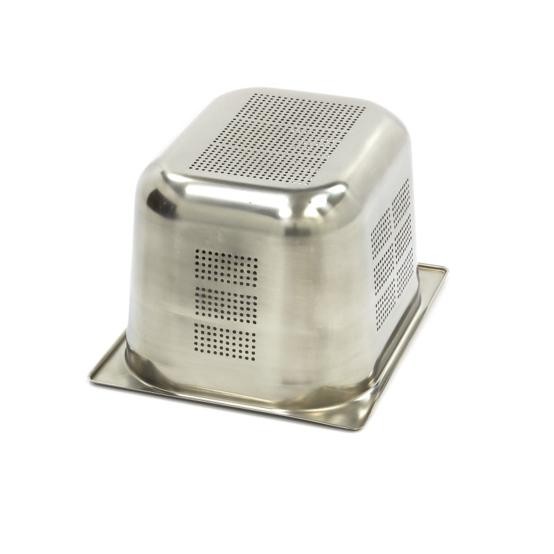 Maxima - Récipient gastronorme - 1/2 GN - 20cm de profondeur - Acier inoxydable - Perforé