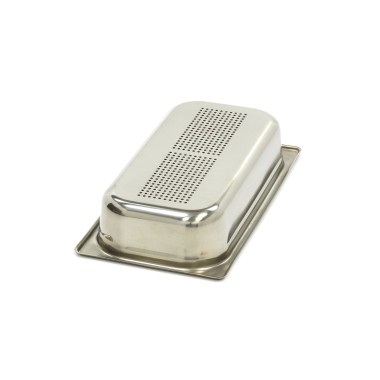 Maxima - Conteneur Gastronorme - 1/3 GN - Profondeur 6,5cm - Acier inoxydable - Perforé