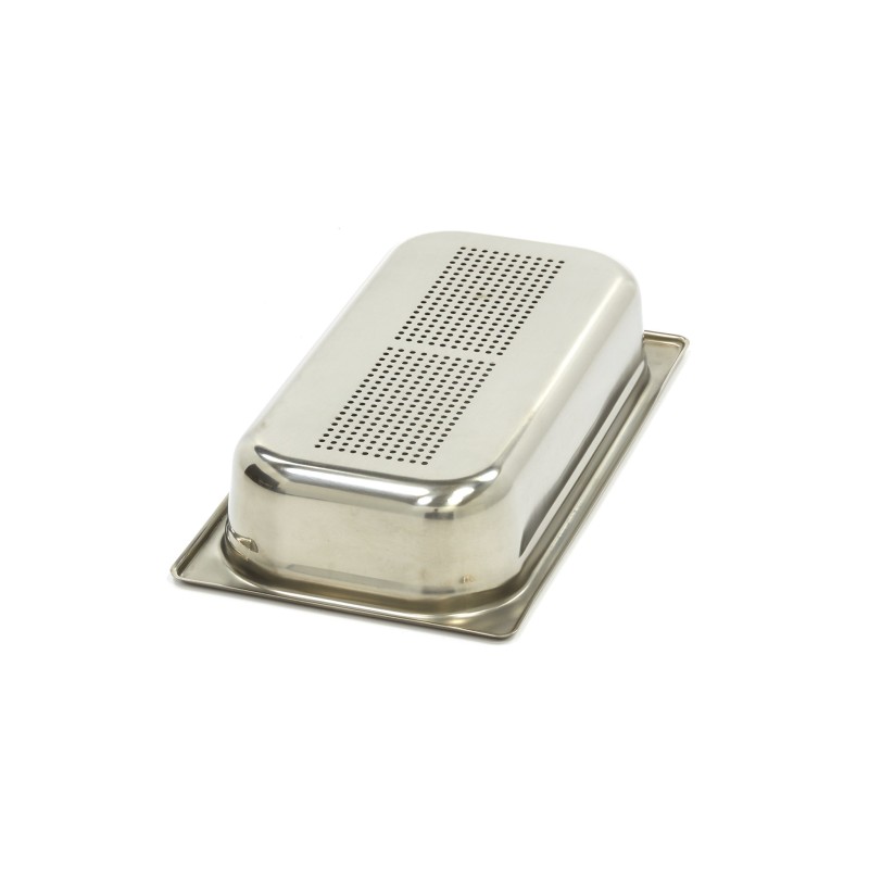 Maxima - Conteneur Gastronorme - 1/3 GN - Profondeur 6,5cm - Acier inoxydable - Perforé