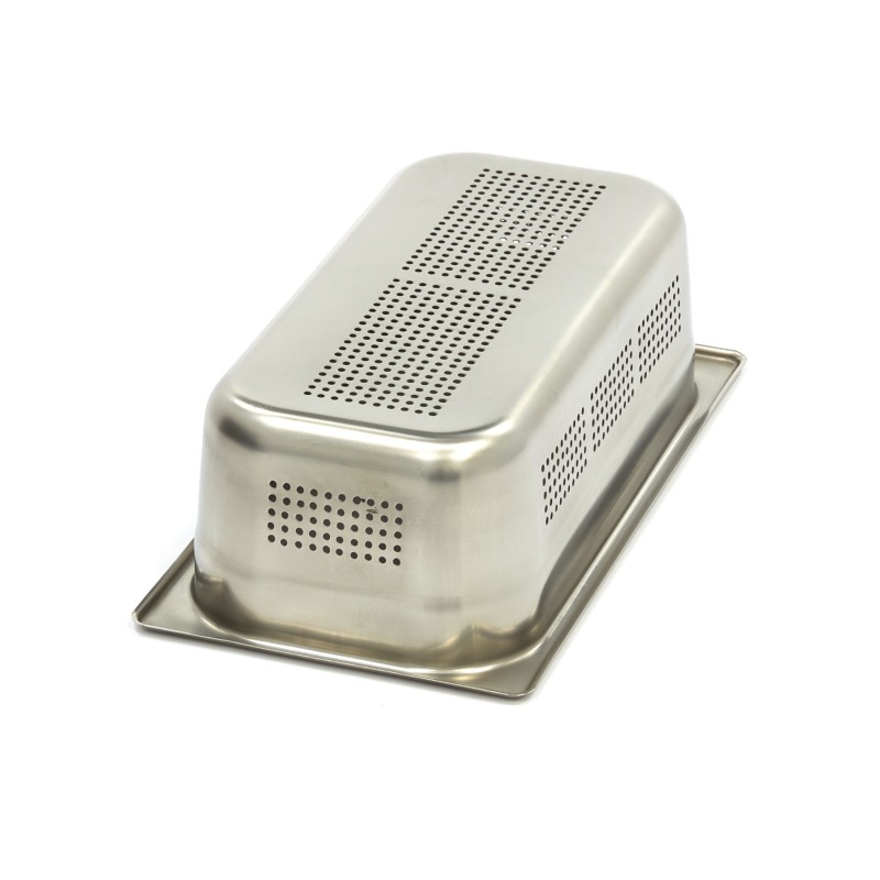 Maxima - Conteneur gastronorme - 1/3 GN - Profondeur 10cm - Acier inoxydable - Perforé