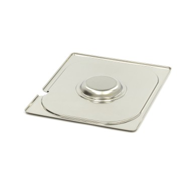 Maxima - Couvercle Gastronorm - 1/2 GN - en acier inoxydable - avec encoche