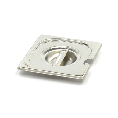 Maxima - Couvercle Gastronorm - GN 1/6 - Acier inoxydable - avec enfoncement