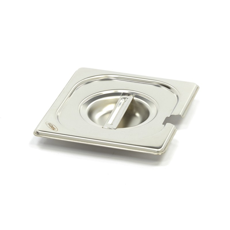 Maxima - Couvercle Gastronorm - GN 1/6 - Acier inoxydable - avec enfoncement