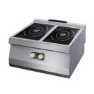Maxima - Cuisinière à induction robuste - 2 brûleurs - Double unité - Profondeur de 70 cm - Électrique