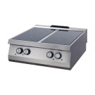 Maxima - Cuisinière infrarouge robuste - 4 brûleurs - Double unité - Profondeur de 70cm - Électrique