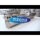 Maxima - Cuisinière infrarouge robuste - 4 brûleurs - Double unité - Profondeur de 70cm - Électrique