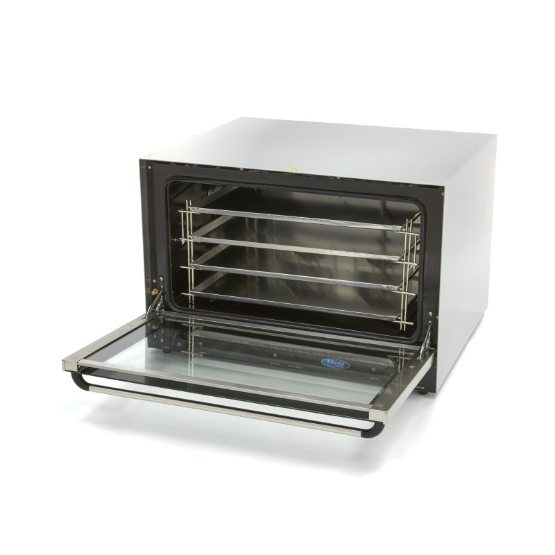 Maxima - Four à convection - Vapeur - Convient pour 4 plateaux (60 x 40 cm) - Minuterie intégrée