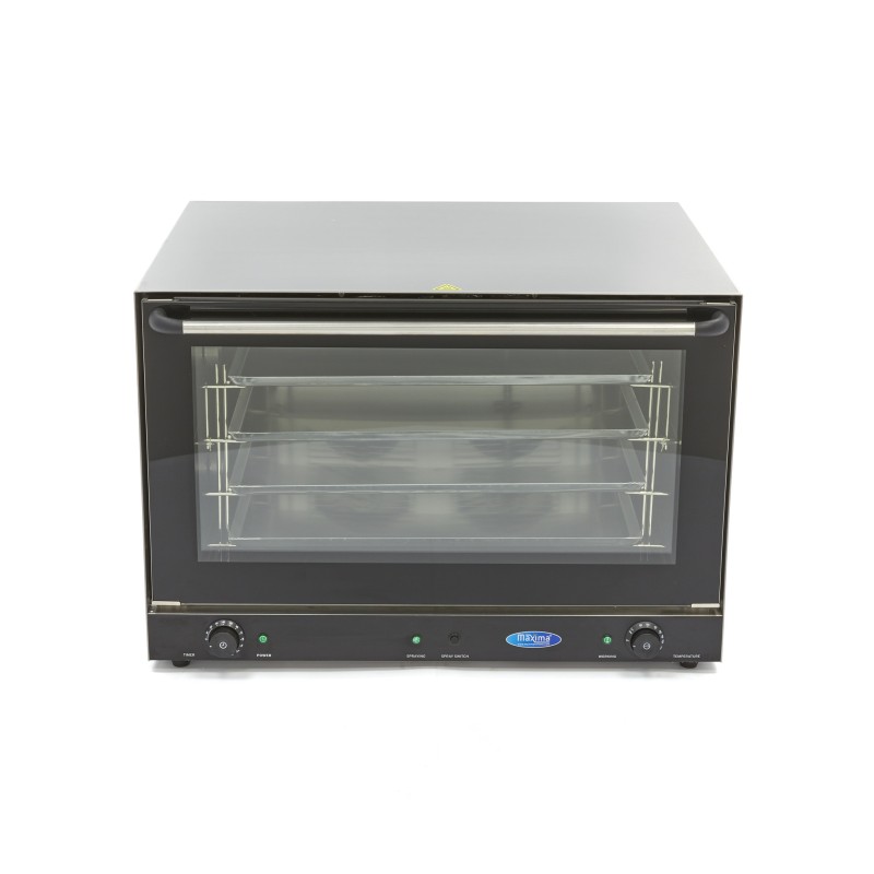 Maxima - Four à convection - Vapeur - Convient pour 4 plateaux (60 x 40 cm) - Minuterie intégrée