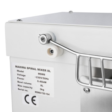 Maxima - Mélangeur de pâte - 8L - 4,5kg de pâte - Blanc