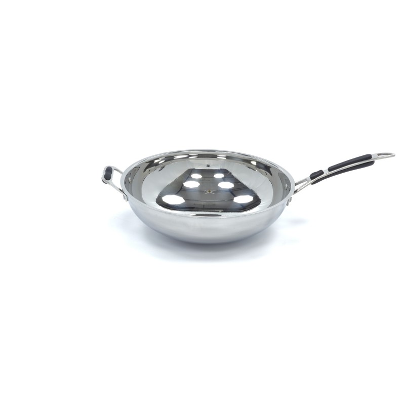 Maxima - Poêle à wok - Ø36cm - En acier inoxydable - Induction