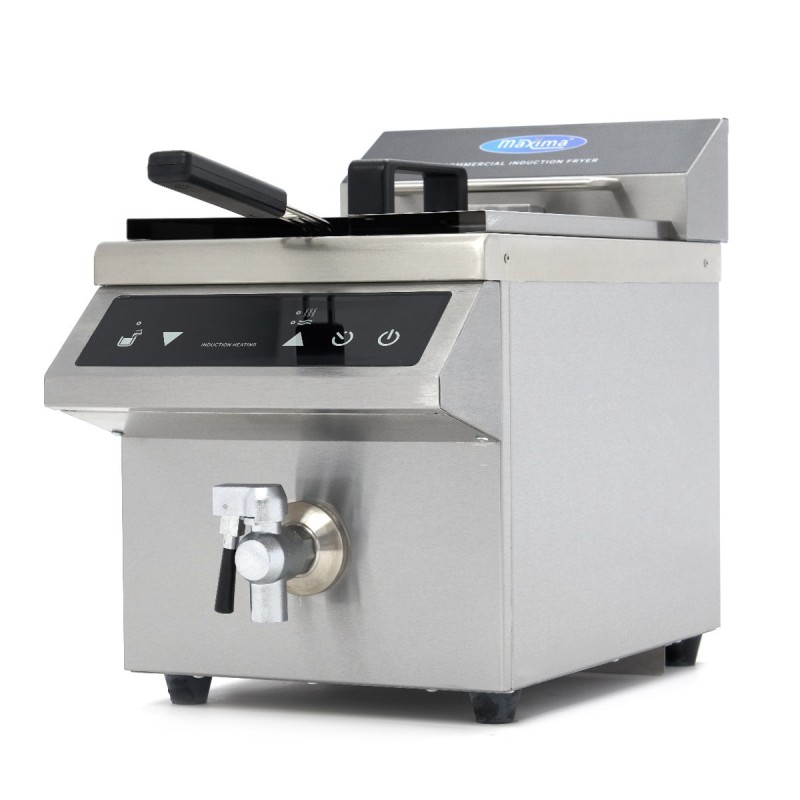 Maxima - Friteuse - 8L - 1 panier - Induction - avec robinet de vidange