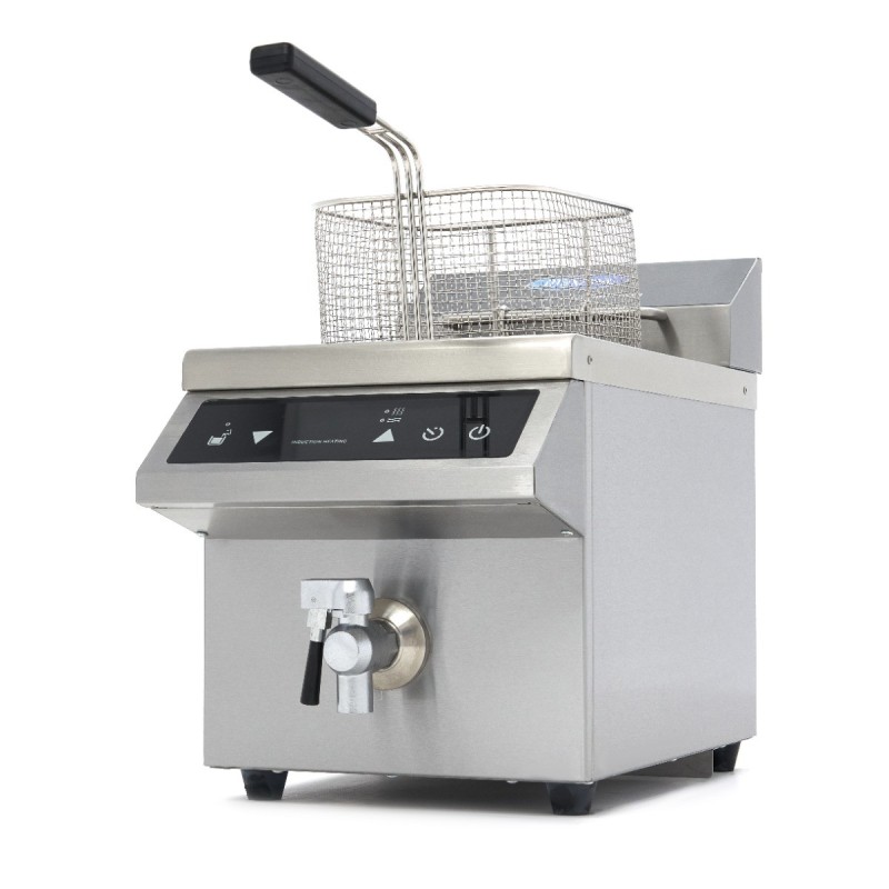 Maxima - Friteuse - 8L - 1 panier - Induction - avec robinet de vidange