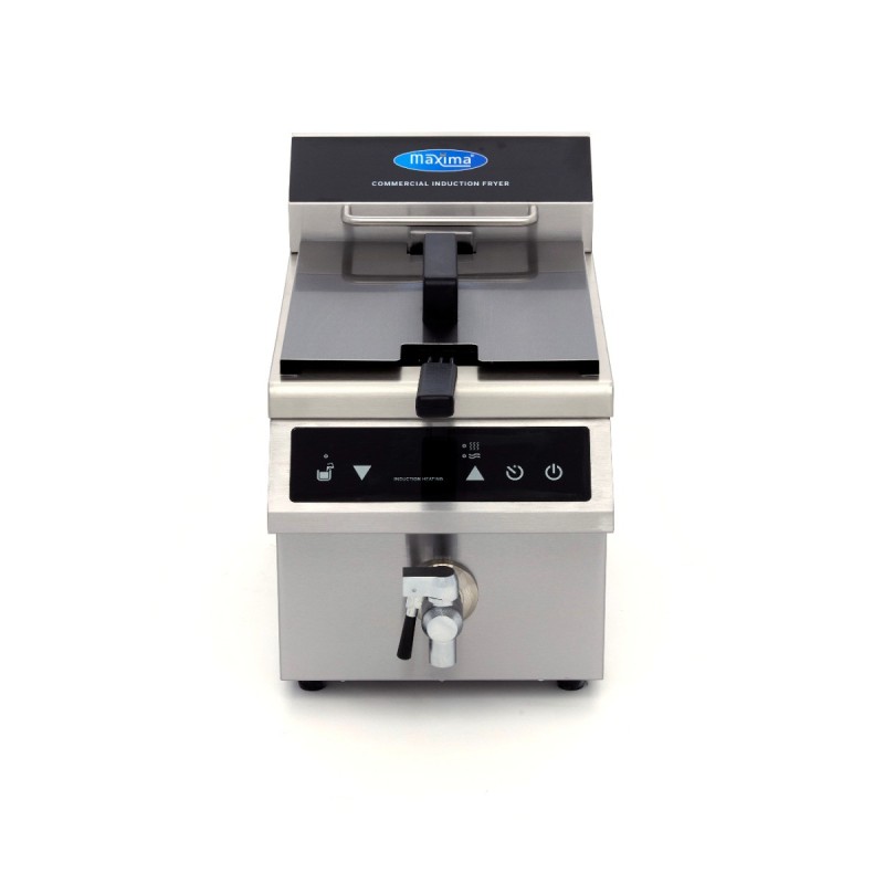 Maxima - Friteuse - 8L - 1 panier - Induction - avec robinet de vidange