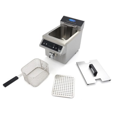 Maxima - Friteuse - 8L - 1 panier - Induction - avec robinet de vidange