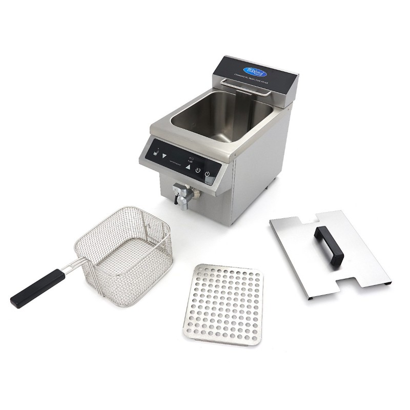 Maxima - Friteuse - 8L - 1 panier - Induction - avec robinet de vidange