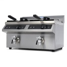 Maxima - Friteuse professionnelle - 2 cuves de 8L - 2 paniers - avec robinet de vidange - Induction