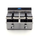 Maxima - Friteuse professionnelle - 2 cuves de 8L - 2 paniers - avec robinet de vidange - Induction