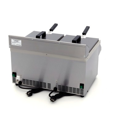 Maxima - Friteuse professionnelle - 2 cuves de 8L - 2 paniers - avec robinet de vidange - Induction